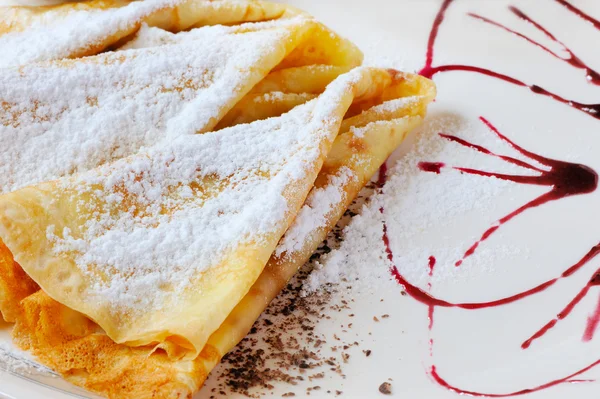 stock image Pancakes with powdered sugar