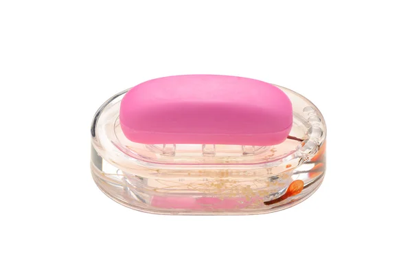 Tvål av rosa färg — Stockfoto