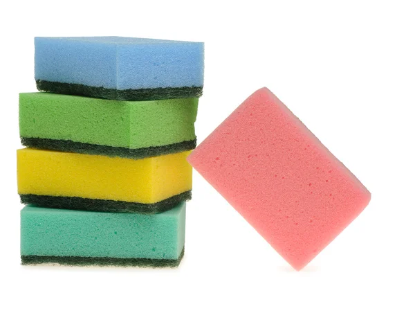 Conjunto de esponja de cor para lavagem — Fotografia de Stock