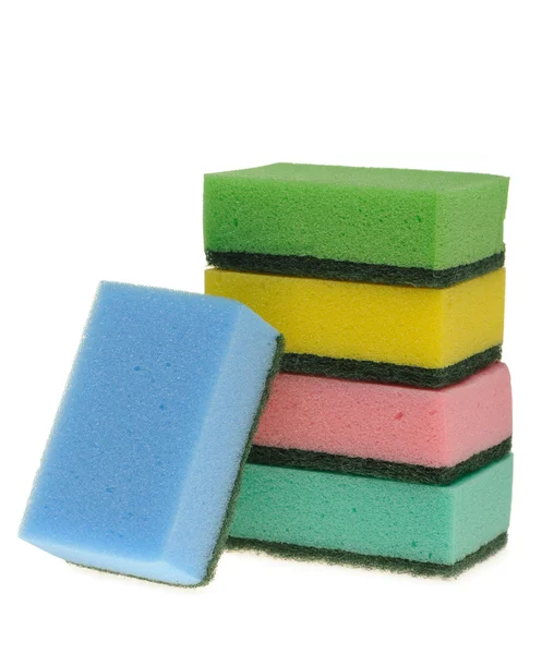 Stel de kleur spons voor het wassen — Stockfoto