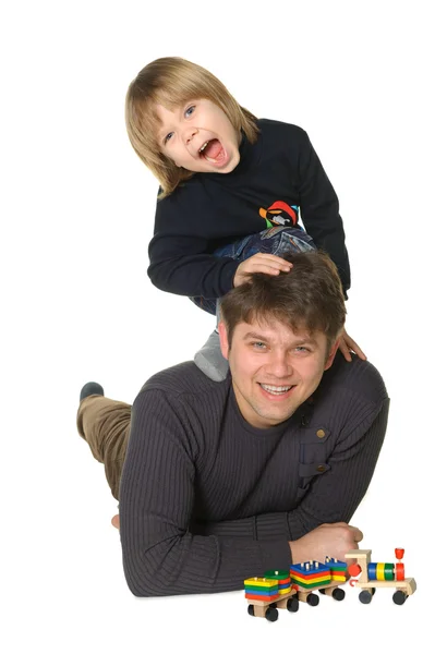 Il papà con il figlio — Foto Stock