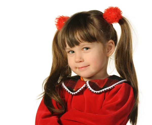 Portrait of the pretty little girl — Stock Photo, Image