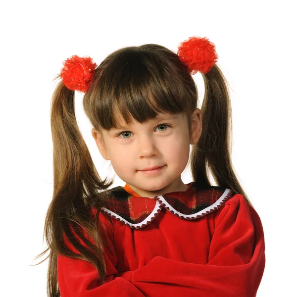 Portrait of the pretty little girl — Stock Photo, Image