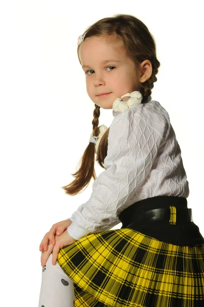 Portret van de vrij klein meisje — Stockfoto