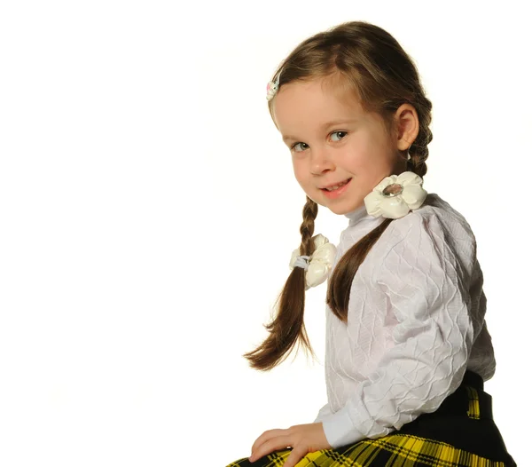 Portrait of the pretty little girl — Stock Photo, Image