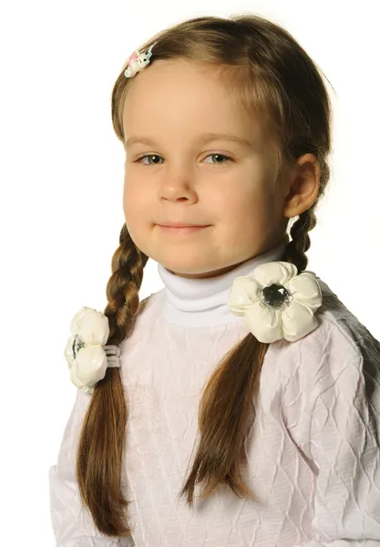 Portret van de vrij klein meisje — Stockfoto