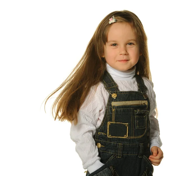 Porträtt av en söt liten tjej — Stockfoto