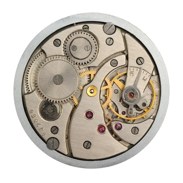 Het mechanisme van analoge uur — Stockfoto