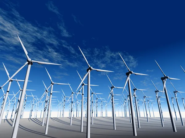 Rüzgar elektrik santrallar — Stok fotoğraf