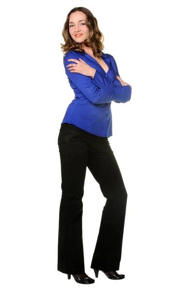 The attractive girl in trousers — Stock Photo, Image
