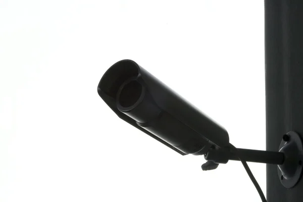 Silhouette-Überwachungskamera — Stockfoto