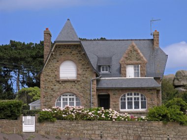 Residential house in Brittany, France clipart