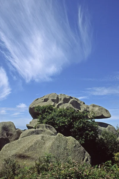 Costa rocciosa, Bretagna, Francia — Foto Stock