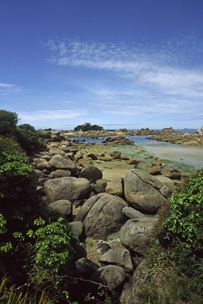 Rocky coastline, Brittany, France — Stock Photo, Image