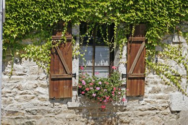 House detail in Brittany, France clipart