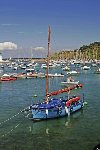 Belle-ile sauzon, port, Bretania — Zdjęcie stockowe