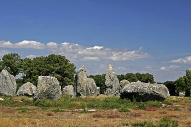 Megalith tombs near Kermario, Brittany clipart