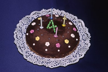 Birhday cake, Chocolatcake, 4 years clipart