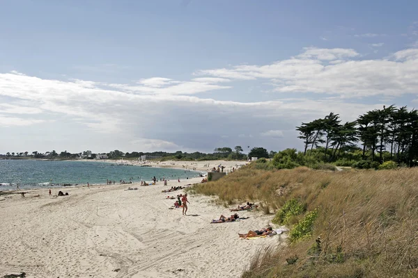 Playa de arena en Larmor-Plage, Francia — Foto de Stock