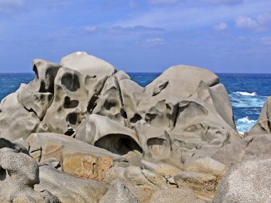 Capo testa yakınındaki santa di gallura, sardin