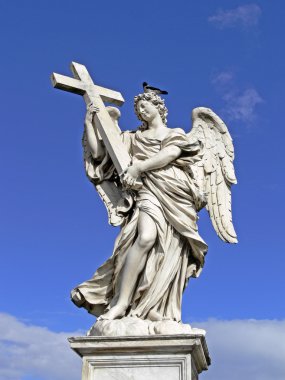 Rome, Aelian Bridge with angels, Italy clipart