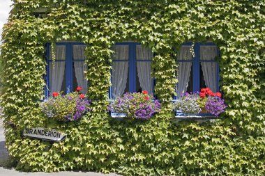 House with blue windows, Brittany clipart