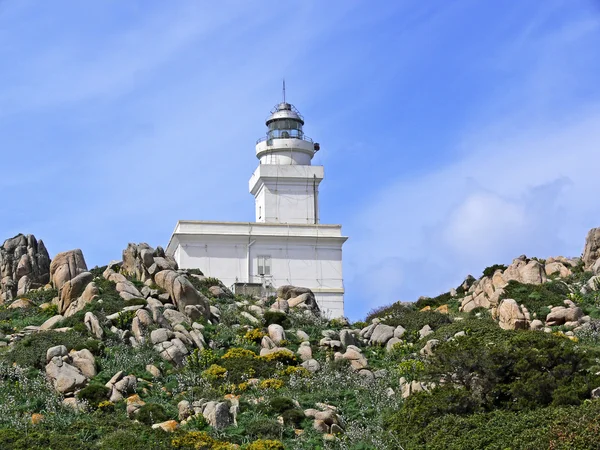 Lighthouse near Capo Testa, Sardinia — Stock Photo, Image