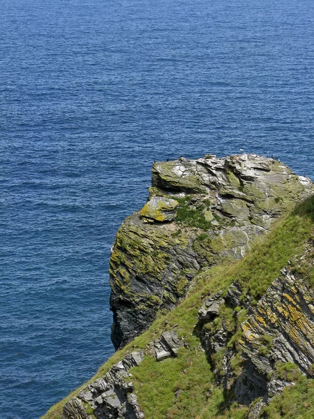 Coasta de piatră lângă Gwithian, Hells Mouth — Fotografie, imagine de stoc