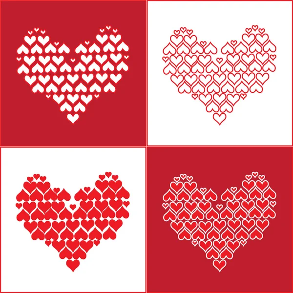 Hearts background. Seamless — Stock Vector