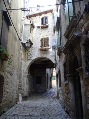 Antik cadde Rovinj, Hırvatistan