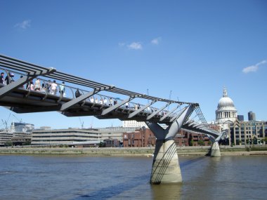 Millenium bridge in London, UK clipart