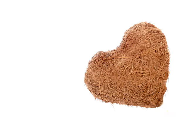 Saman yapılmış bir kalp — Stok fotoğraf