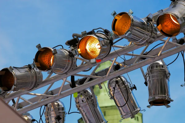 Faro haz de luz con 9 luces — Foto de Stock