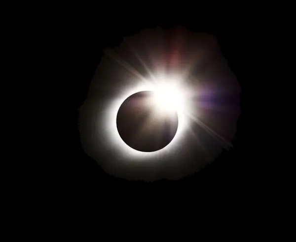 Bague en diamant d'une éclipse solaire — Photo