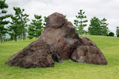 Rock in a park clipart