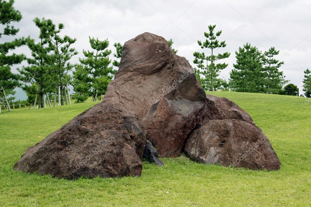 Rock in a park