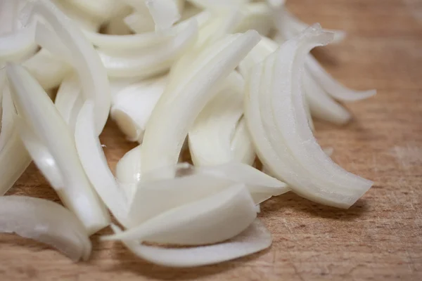 stock image Freshly cut slices of onions