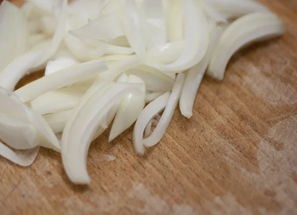 stock image Freshly cut slices of onions