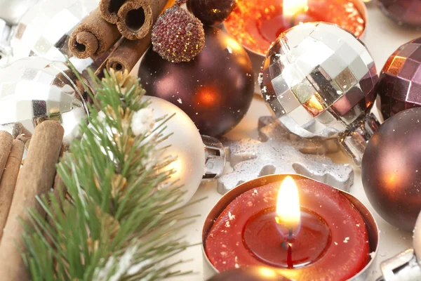 Karácsonyi dekorációk Stock Kép