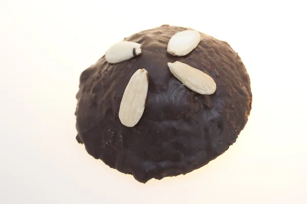 Chocolate Lebkuchen com amêndoas — Fotografia de Stock