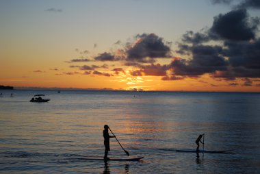 Hanalei Bay, Kauai at sSunset clipart