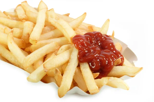 French Fries with Ketchup — Stock Photo, Image