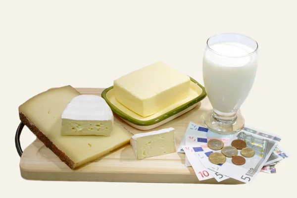 牛奶产品 — 图库照片