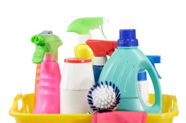 Cleaning bottles clipart