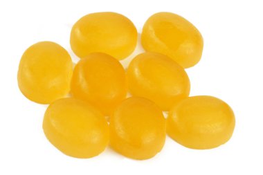 Yellow cough drops clipart