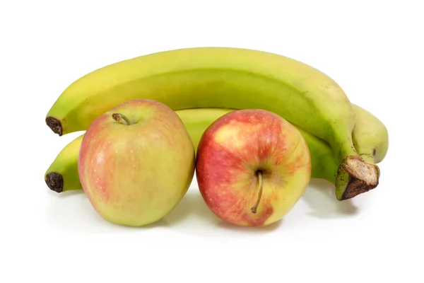 Яблука і банани — стокове фото