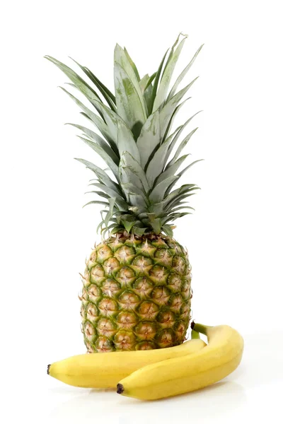 Pineapple with bananas — Stock Photo, Image