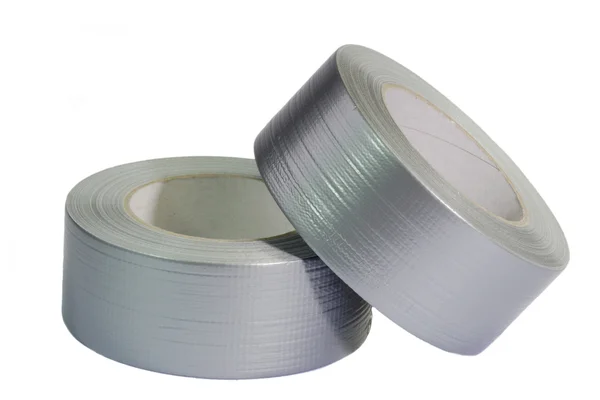 Silver insulating tapes — Stock Photo, Image