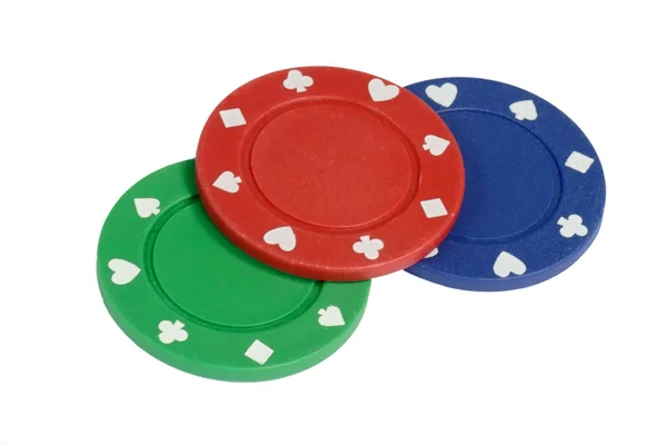 Tres Pokerchips — Foto de Stock