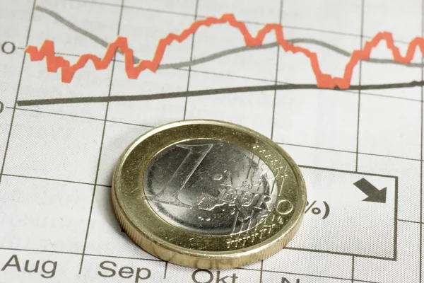 Um euro — Fotografia de Stock